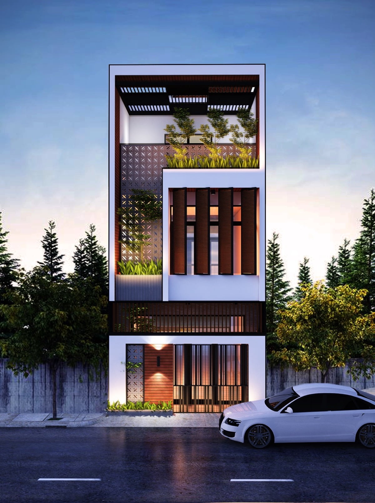 Thiết kế nhà 3 tầng tối ưu công năng và phong thủy