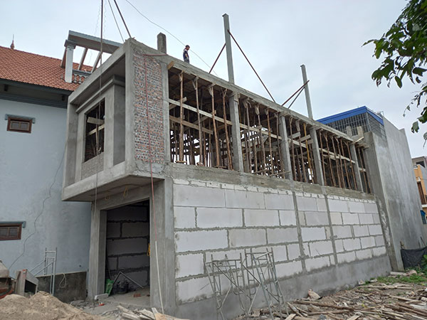 Thi công nhà ở dân dụng thôn Quỳnh Hoàng Nam Sơn An Dương